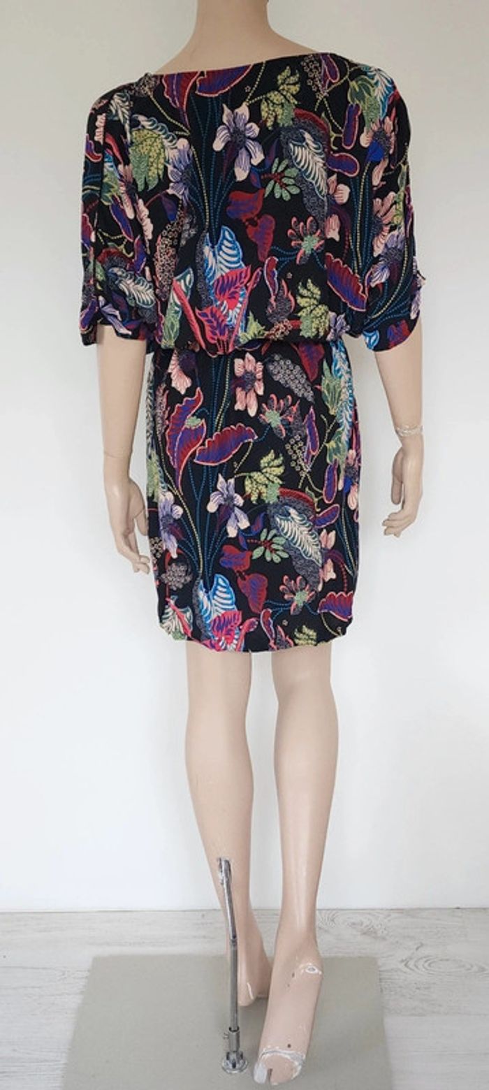 Robe noire à fleurs Promod T.38 - photo numéro 4