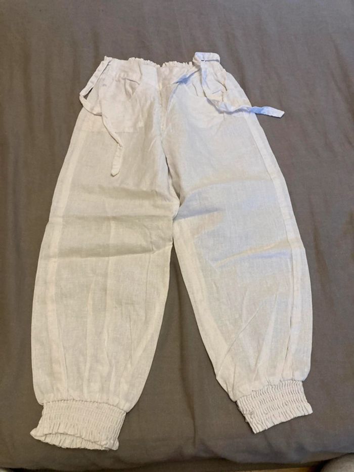 Pantalon blanc fluide 4 ans