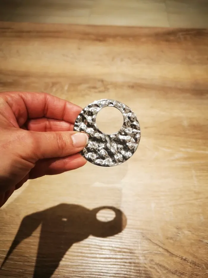 Pendentif en argent martelé 925m - photo numéro 3