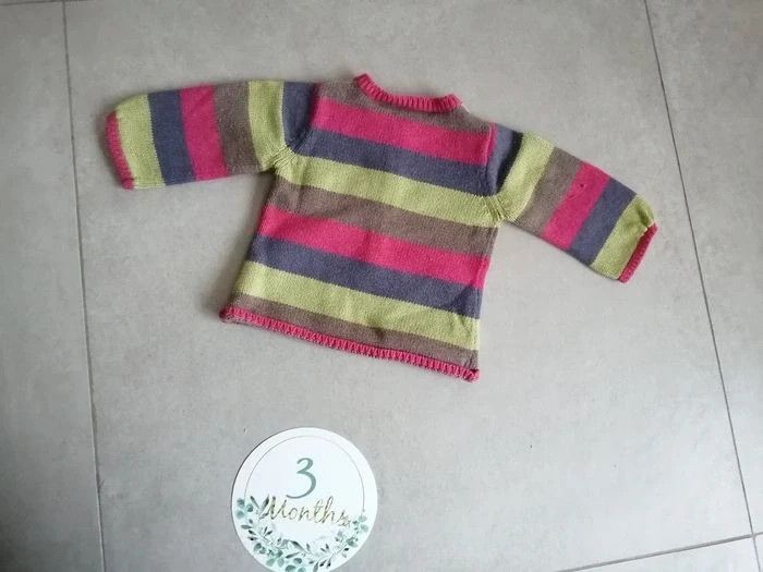 Pull 3 mois rayures dpam fille - photo numéro 2