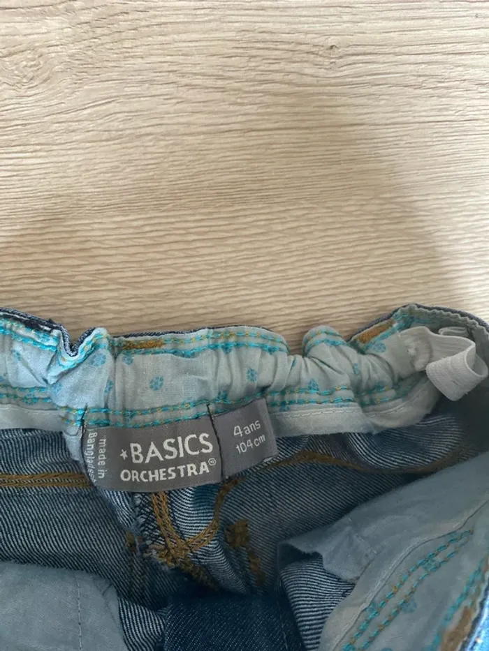 Jeans enfant bleu marine mixte réglable 4 ans Orchestra - photo numéro 4