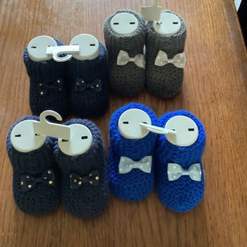 Lot de 4 paires de chaussons bébé