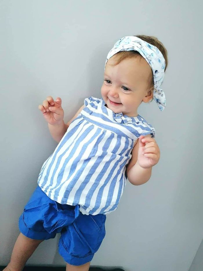 12 mois bébé fille ensemble été tape à l'oeil blouse et short