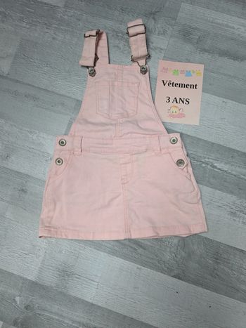 Robe salopette dos nu fille 3 ans