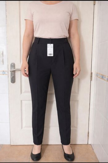 Neuf pantalon droit noir femme mango taille M/38