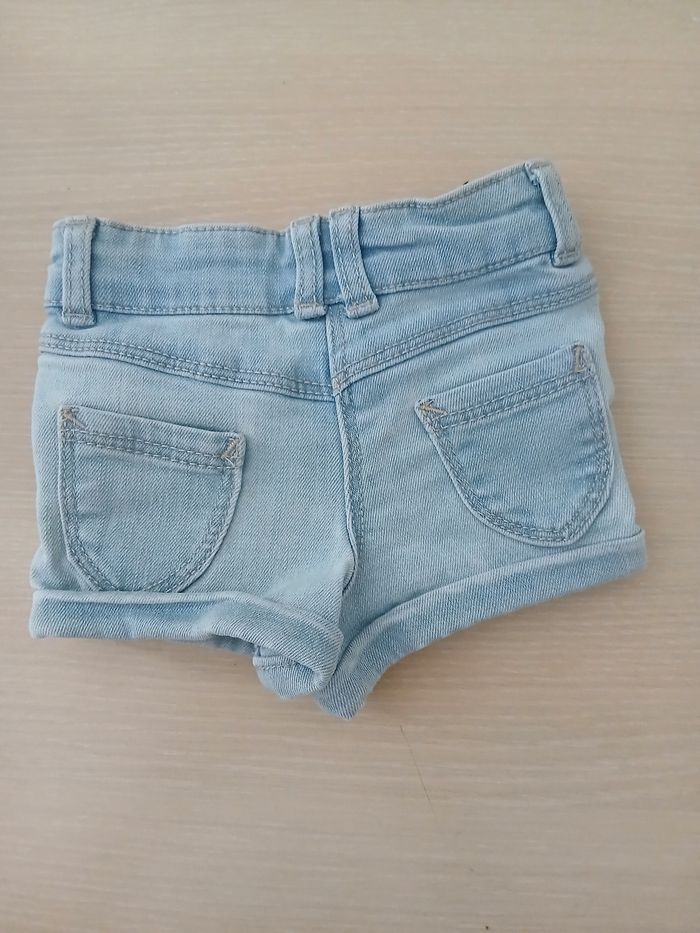 Short jean bebe taille 3 mois marque tape a l oeil - photo numéro 7