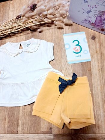Ensemble short et t-shirt 3 mois