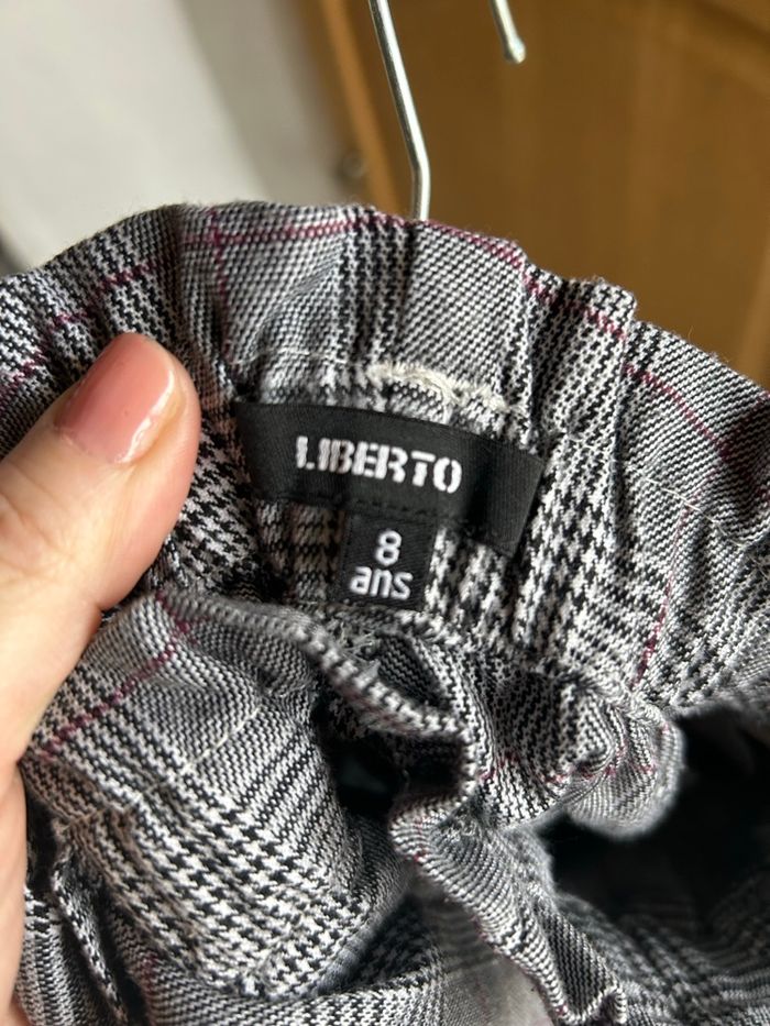Short gris à carreaux Liberto - taille 8 ans - photo numéro 3
