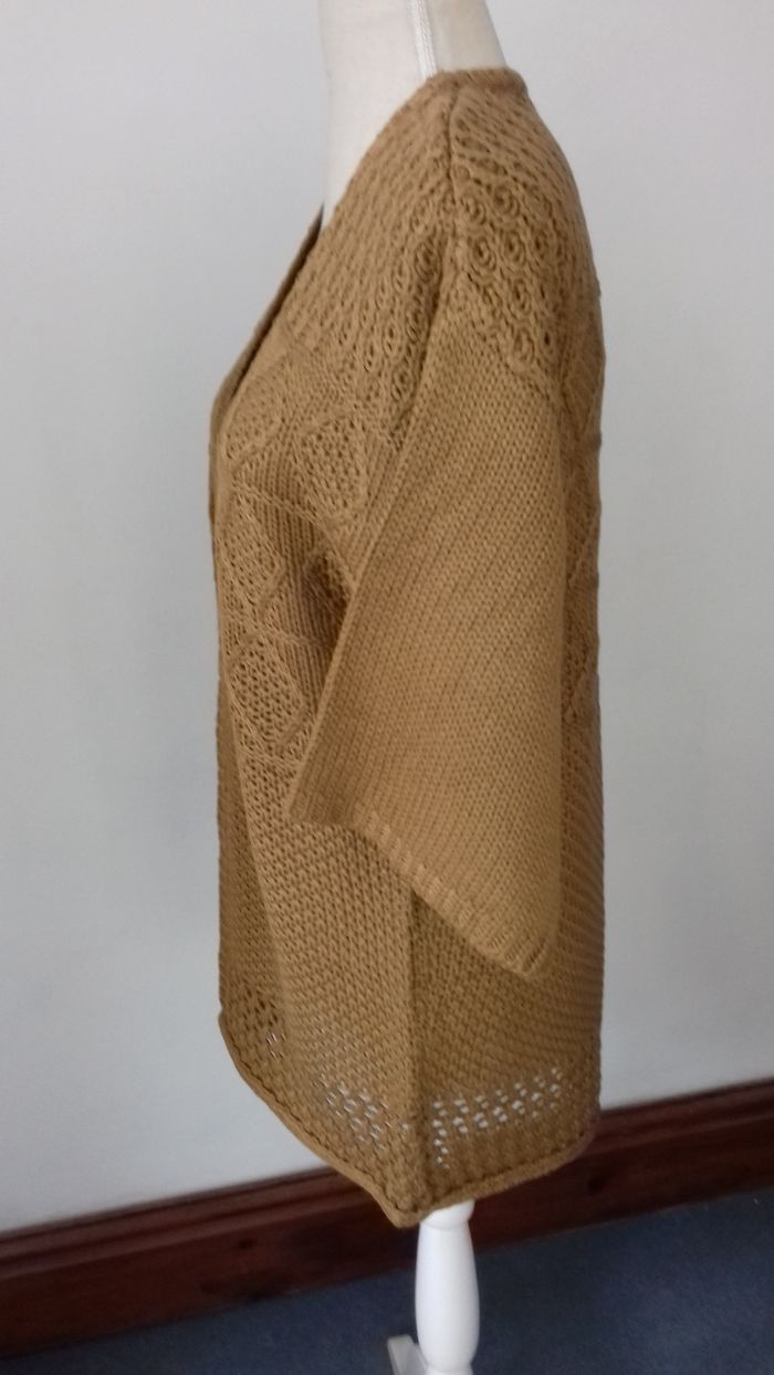 Gilet camel maille fantaisie - Kiabi - T. L/XL - photo numéro 3