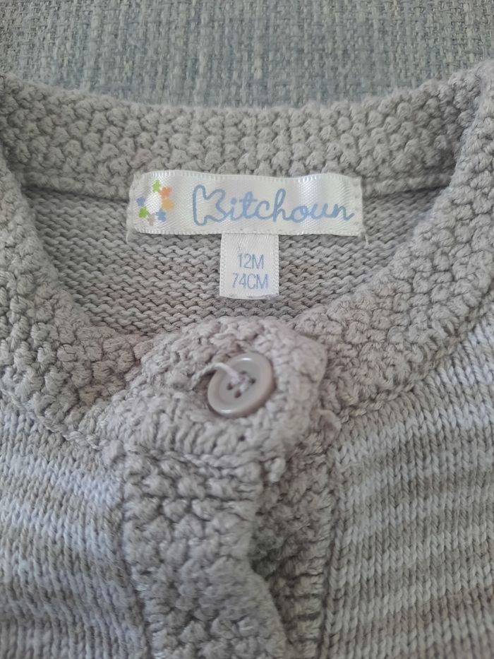 Gilet gris et bleu - photo numéro 2