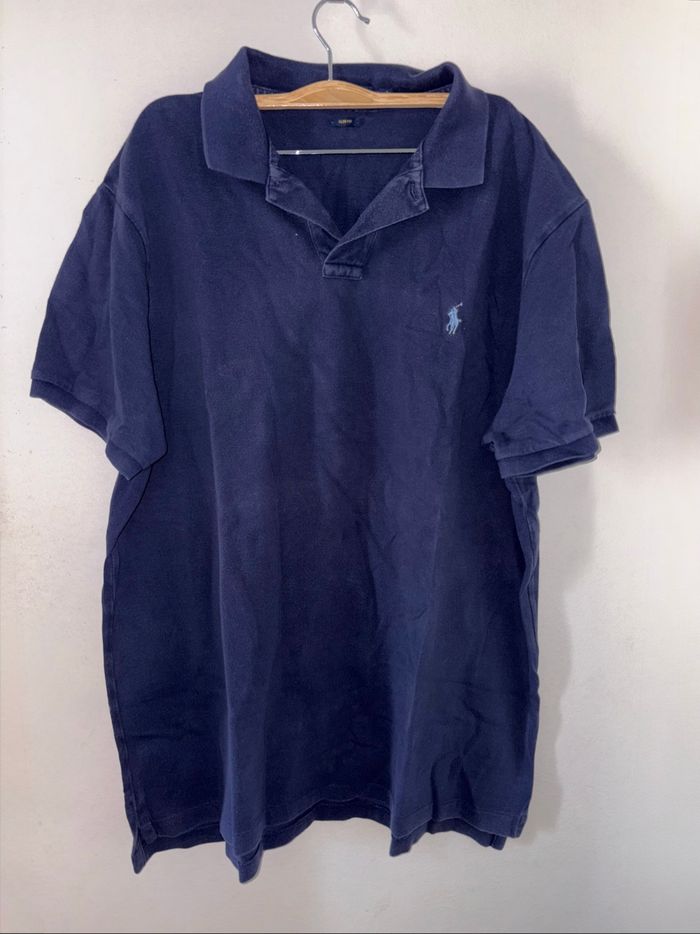 Polo Ralph Lauren homme taille XXL bleu en bon état. Manches courtes. Slim Fit. - photo numéro 3