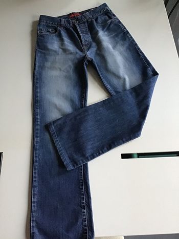 Jeans droit délavé
