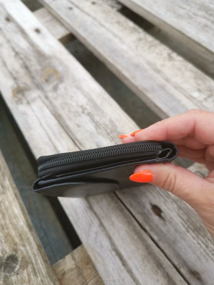 Porté monnaie simili cuir noir - photo numéro 5