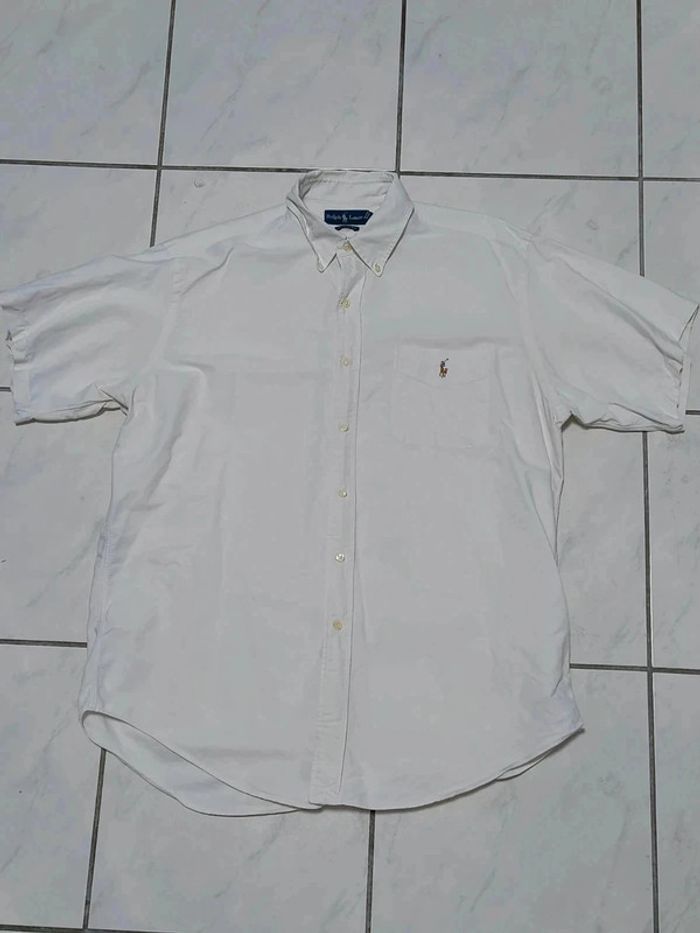 Chemise Ralph Lauren Classic Fit blanche – Vintage Y2K – Logo brodé – Coton haut de gamme - photo numéro 3