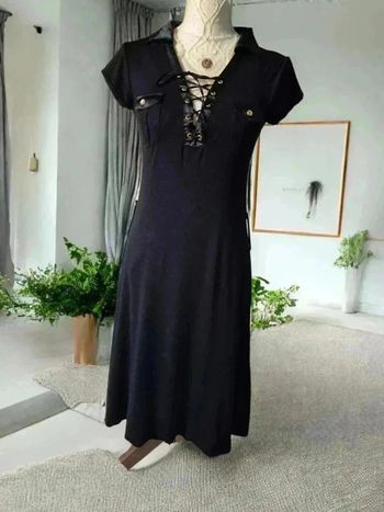 Robe noir manches courtes 🌹38🌹