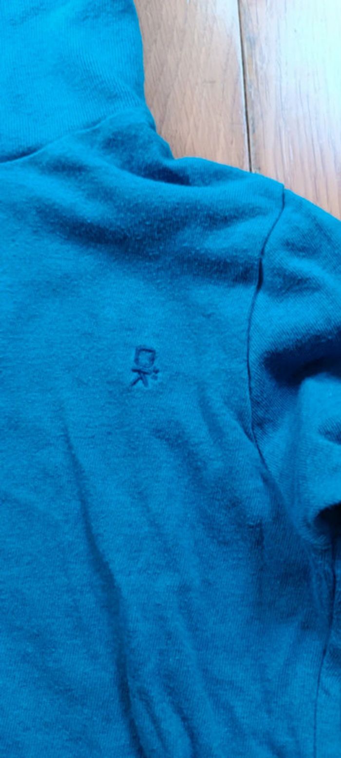 Pull col roulé manches longues bleu Okaïdi 8 ans - photo numéro 4