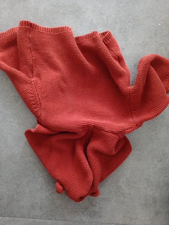 Gilet à capuche oreilles d'ours brique Bout'chou 9 mois - photo numéro 4