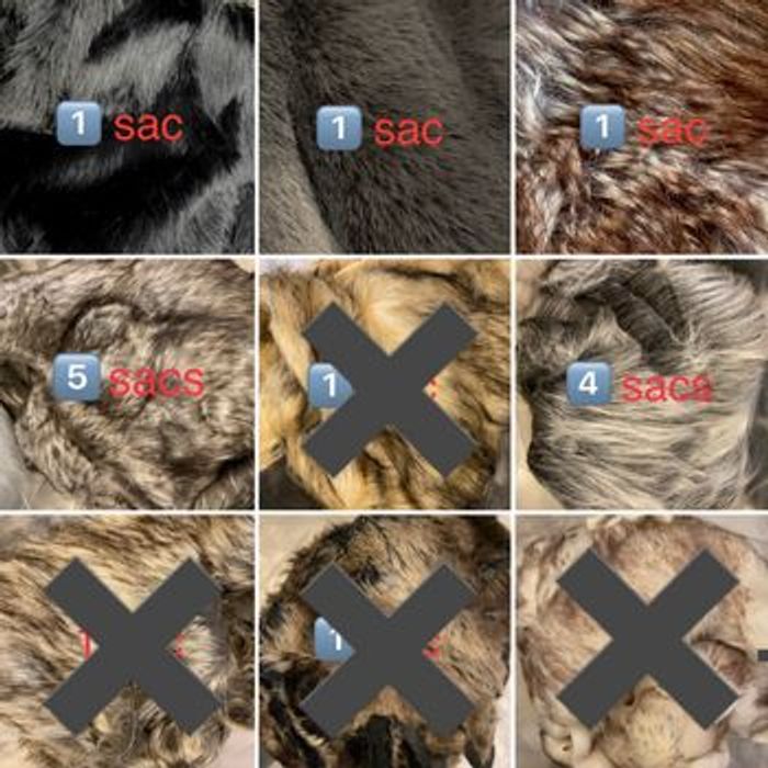 Chutes fourrure synthétique