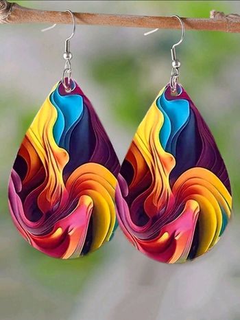 Boucles d'oreilles gouttes d'eau.