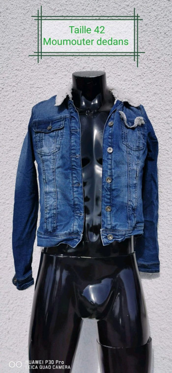 Veste jeans moumoute