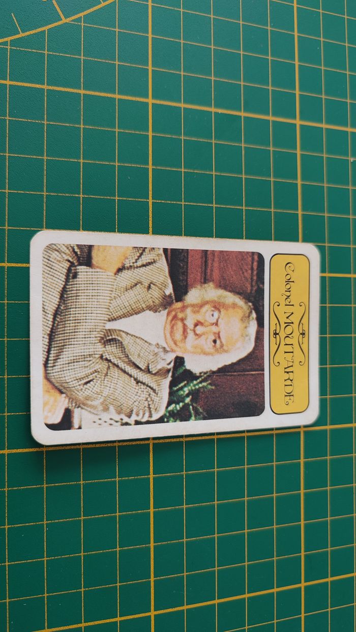 Carte colonel moutarde en l'état Cluedo miro-meccano pièce détachée jeu de société #E26