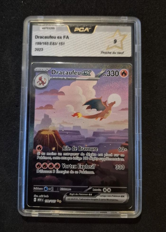 Carte Pokémon Dracaufeu EX Full-Art Alternative 199/165 - EV 151 - FR - PCA 9
