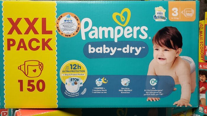 Couches Pampers Taille 3, 150 Couches.