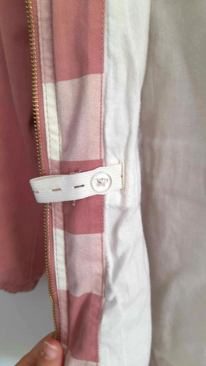 Parka avec capuche H&M vieux rose 9/10 ans - photo numéro 6