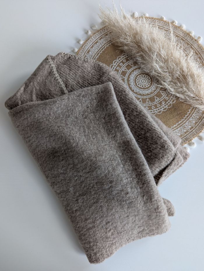 Écharpe épaisse Dublin unie beige taupe - photo numéro 3