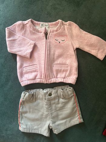 Ensemble short et gilet r mini 6 mois