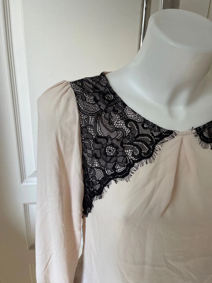 Blouse beige dentelle - photo numéro 3