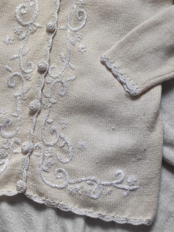 Cardigan vintage brodée taille unique - photo numéro 5