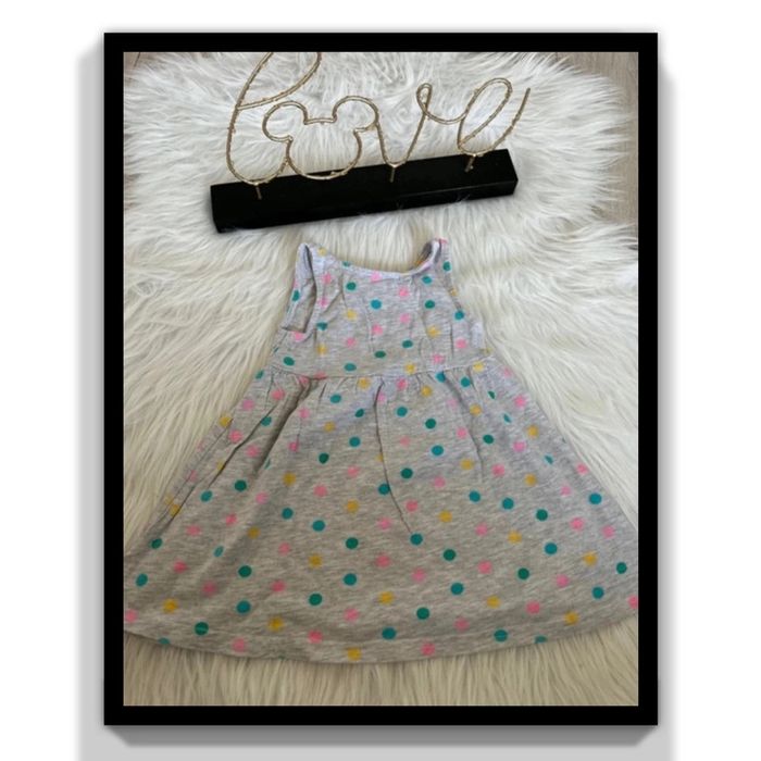 Très belle robe grise à pois 🥰 taille 12-18 mois baby girl - photo numéro 3