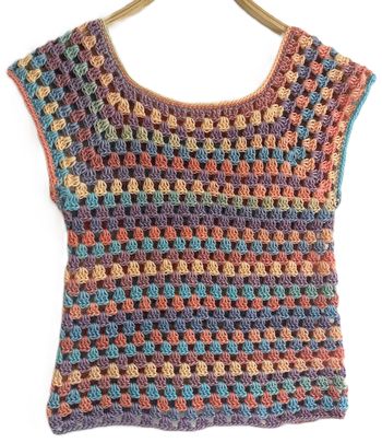 pull débardeur pastel au crochet