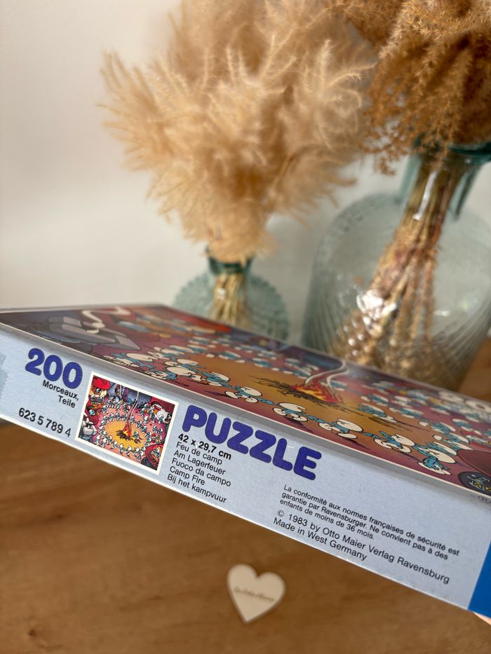 Puzzle 200 pieces schtroumpfs feu de camps - photo numéro 2