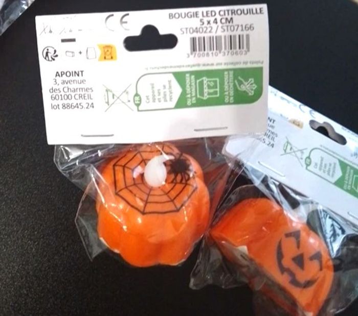 2 bougies Led d'Halloween - 5x4cm - neuf - photo numéro 4