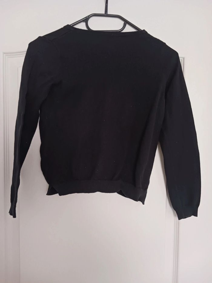 Gilet / cardigan fille noir H & M 6 / 8 ans - photo numéro 2