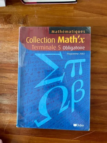 Livre, collection math’x terminale, S obligatoire