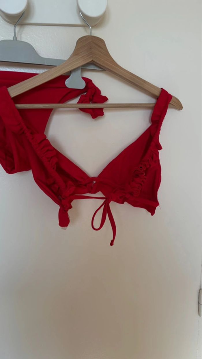 Maillot de bain rouge 2 pièces taille L - photo numéro 3