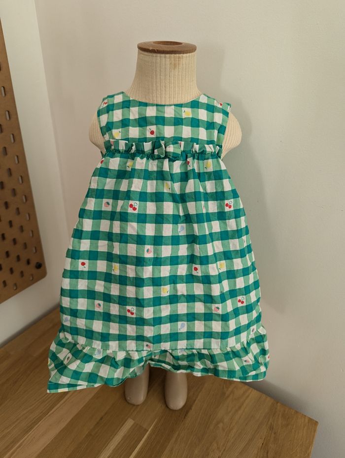 Robe à carreaux verte de marque sergent major 18 mois - photo numéro 3