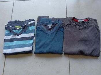 Lot de 3 pulls légers 8 ans garçon Vertbaudet