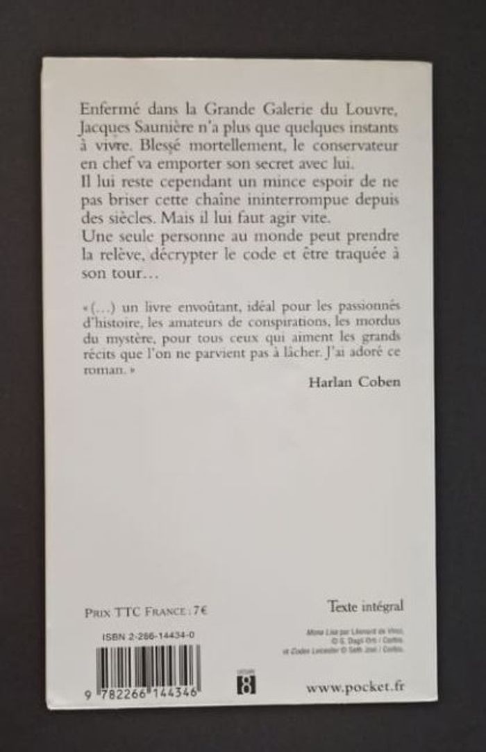 Livre Da Vinci Code - Dan Brown - Pocket - photo numéro 2