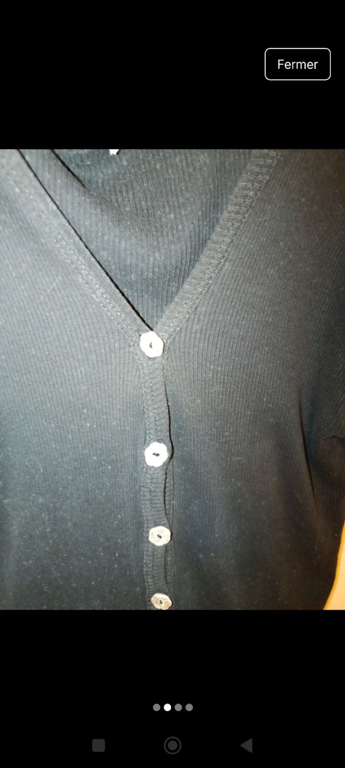 Gilet noir manches courtes affinités taille S - photo numéro 2