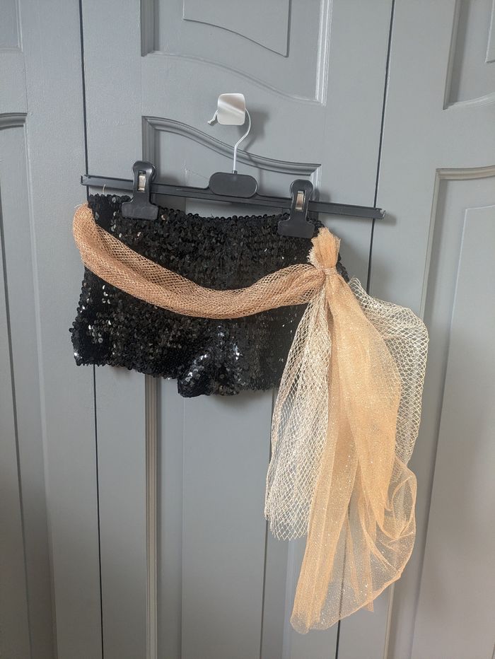 Short pailleté tulle doré enfant taille unique