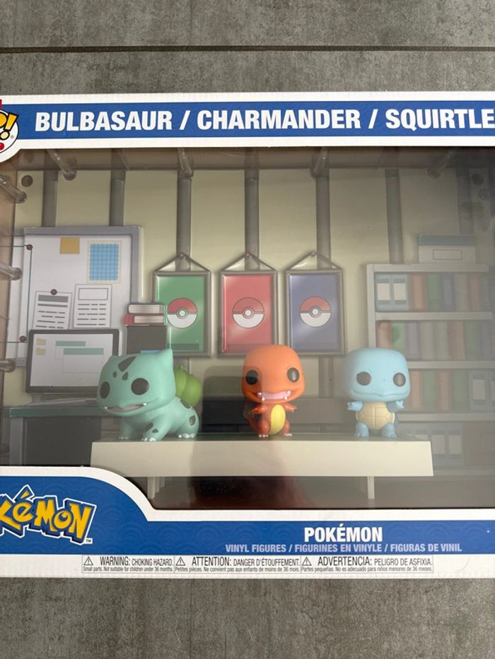 Figurine Funko Pop Deluxe Moment Pokémon Bulbasaur Charmander Squirtle 01 - photo numéro 2