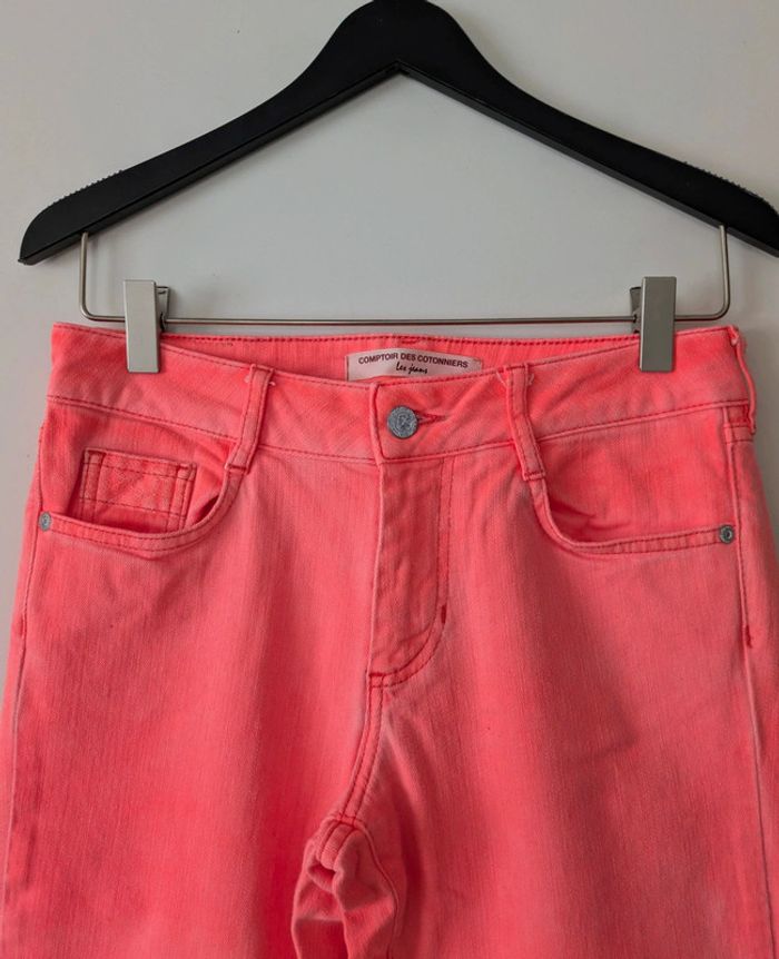 Jeans skinny corail fluo femme - Comptoir des Cotonniers - 38 - photo numéro 2