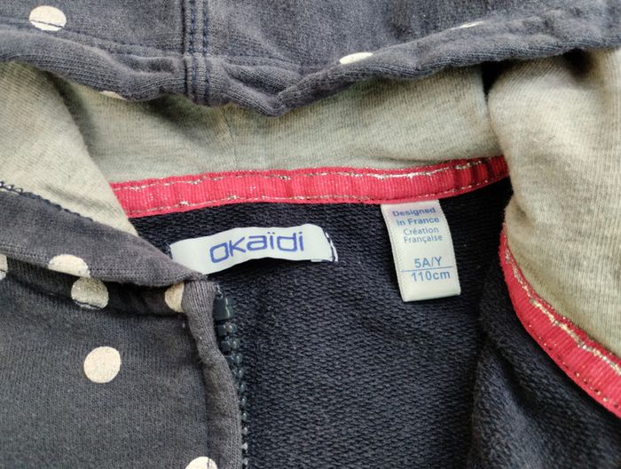 Veste zip à capuche 5 ans fille Okaïdi - photo numéro 2