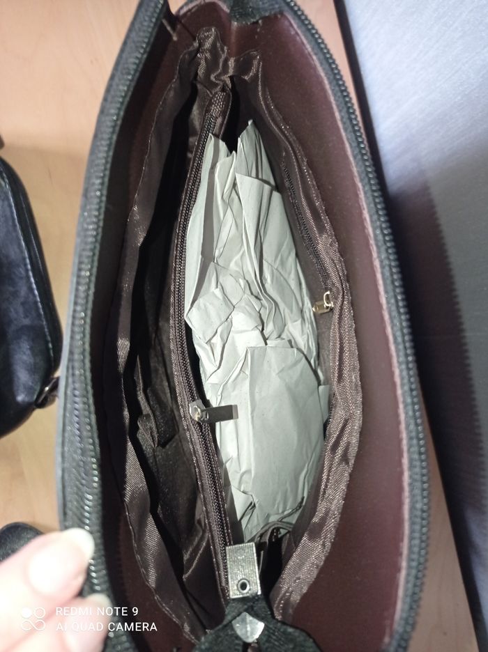 Lot 4 articles maroquinerie sac à main cuir noir, NEUF - photo numéro 5