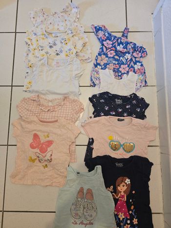 11 t-shirt débardeur 24 mois gros lots 