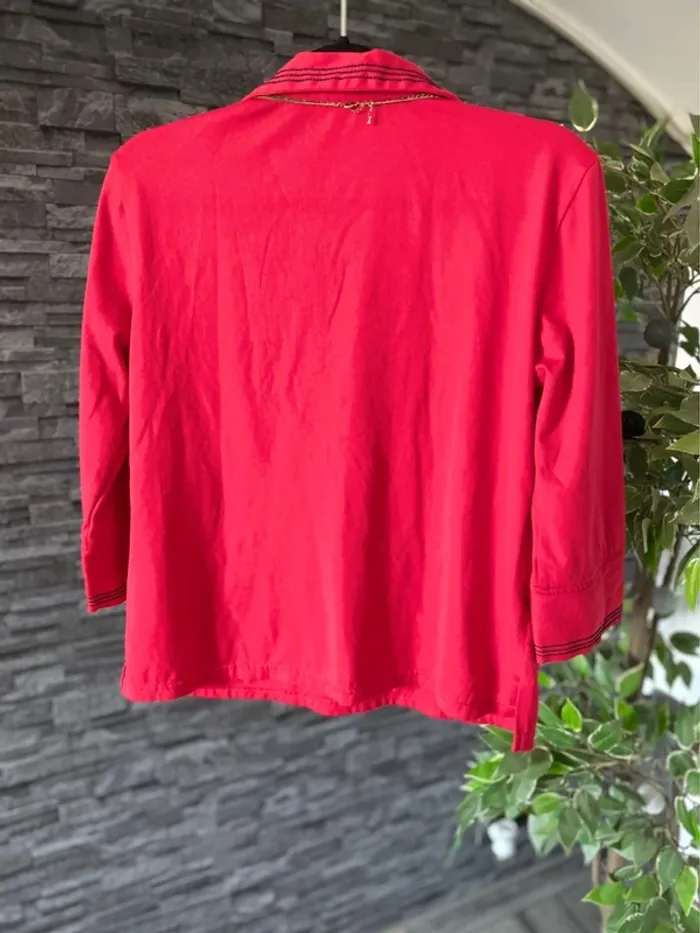 🛑Sublime chemise rouge col original – Taille 42/44 – Parfaite pour l’été TBE 🛑 - photo numéro 10